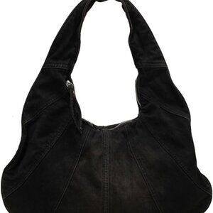 Women Denim Handbag Large Capacity Shoulder Bag Casual Tote Bag Retro Top Handle